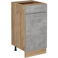Vicco Unterschrank R-Line, Beton/Goldkraft Eiche, 40 cm ohne Arbeitsplatte (1-St)