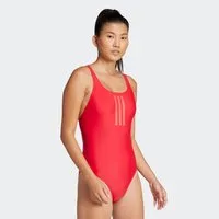 adidas Performance Badeanzug 3-STREIFEN V-BACK sportlicher Schnitt, stretchiges, chlorresistentes Material