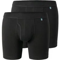 Schiesser Retro Boxer 2er Pack Long Life Cotton (Spar-Set, 2-St) Long Short / Pant - Baumwolle - mit Eingriff
