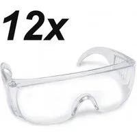 HAC24 Arbeitsschutzbrille 12er Set Schutzbrille Augenschutz Sicherheitsbrille Arbeitsbrille, (Set, 12St), Transparent