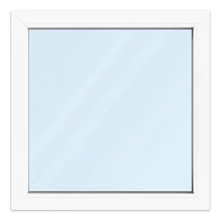Fenster 85x85 cm, Kunststoff Profil aluplast IDEAL® 4000, Weiß, 850x850 mm, einteilig festverglast, 2-fach Verglasung, individuell konfigurieren