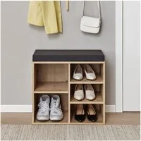 HTI-Living Schuhbank Garderobenbank mit 5 Fächern (Stück, 1-St., 1 Schuhbank mit Sitzpolster), Schuhregal Schuhablage