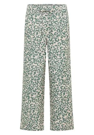 Cecil - Loose Fit Culotte mit Animalprint beige - Gr. - 26