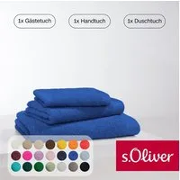 s.Oliver Handtuch Set s.Oliver, Premium Qualität, 600 gr/m², Walkfrottier (Set, 3-St), 1 Gästetuch 30x50 cm, 1 Handtuch 50x100 cm, 1 Duschtuch 70x140 cm