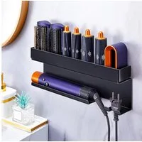 TUWENA Haartrocknerhalter und Glätteisenhalter Fönhalter Wand Ohne Bohren, Föhn Glätteisen Halterung Wandhalterung, (Für Styler Lockenstab Zubehör)