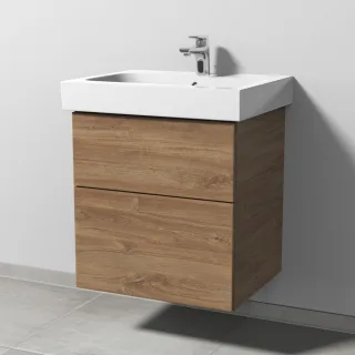 Sanipa 3way Waschtischunterbau zu Geberit iCon Waschtisch mit 2 Auszügen, Eiche-Kansas SM65059