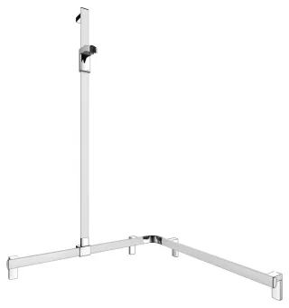 KEUCO AXESS Eck-Duschhandlauf 90° mit Brausestange, Metall, B: 85 H: 130,1 T: 85 cm, 35015170102 35015170102