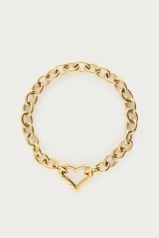 My Jewellery - Gliederarmband mit Herzverschluss gold - Gr. - OS