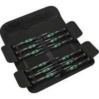 Kraftform Micro-Set/12 SB 1, Schraubendreher schwarz/grün, Elektroniker-Schraubendrehersatz