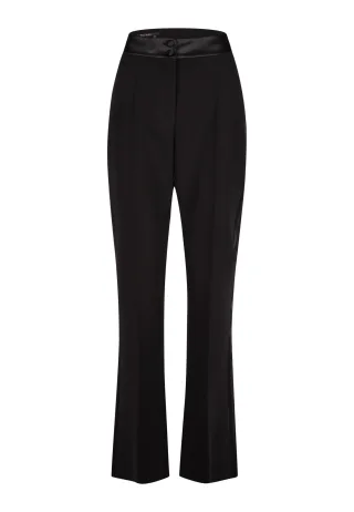 Marc Aurel - Flared Hose im Smoking-Stil black - Gr. - 36