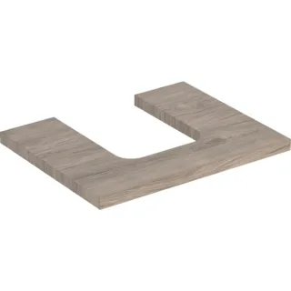 Geberit ONE Waschtisch-Platte, Ausschnitt mittig, für Aufsatzwaschtisch Schalenform 505271006