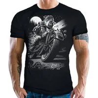 GASOLINE BANDIT® T-Shirt für Motorradfahrer und Biker: Cool Dog Riding