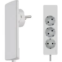 Evoline 3fach Steckdosenleiste mit Flachstecker 151000156300 Steckdosenleiste (Kabellänge 1.50 m)