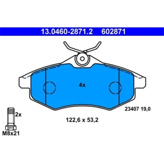 ATE Bremsbel?ge vorne Citroen C2 C3 1,4