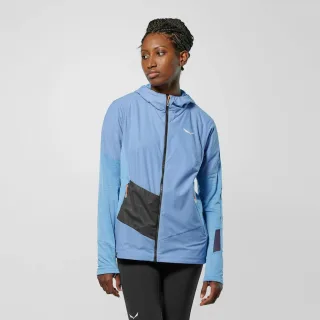SALEWA - Pedroc Wind Kapuzenfleecejacke Damen - Blau (Gr.42)