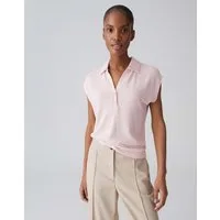 OPUS Kurzarmshirt Weiches Poloshirt aus ECOVERO™ Viskosemix weicher Griff und lockere Passform
