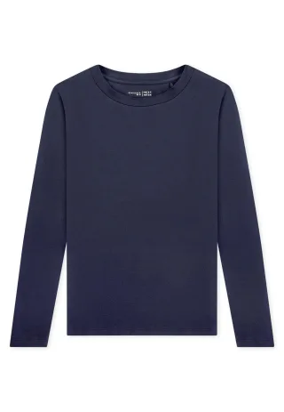 SCHIESSER - Shirt langarm Rundhals deep blue - Gr. - 42