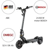 TEVERUN E-Scooter Teverun Blade Mini Ultra eKFV E-Scooter mit Straßenzulassung, 20 km/h, (Packung), 30Ah DMEGC, 2×250W Bosch, ABE, Federung, APP