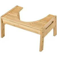 en.casa Badhocker, »Kalajoki« Toilettenhocker WC-Tritthocker Bambus