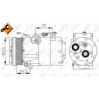 NRF Klimakompressor Ford C-Max Focus 1,8