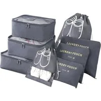 ALARA HOME Kofferorganizer Koffer Organizer, 8-in-1-Set Gepäck Organizer wasserdichte Reise