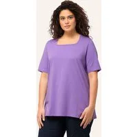 Ulla Popken T-Shirt T-Shirt A-Linie Carré-Ausschnitt Halbarm