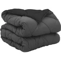 vidaXL Bett Ganzjahresbettdecke Schwarz und Anthrazit 135 x 220 cm (1-tlg)