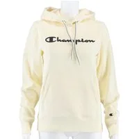 Champion Kapuzenpullover Hoodie Sweatshirt Big Logo Print (gefüttert) beige Damen