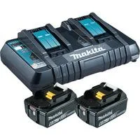 Power Source Kit 18V 6Ah, Set schwarz, 2x Akku BL1860B, 1x Ladegerät DC18RD