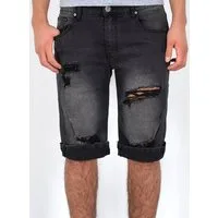 ESRA Jeansshorts Herren Jeans Shorts Hose Herren kurze Jeans Hose mit 5 Pocket Jeans Shorts Herren kurze Jeans Sommer Hose Jeans Herren Stretch
