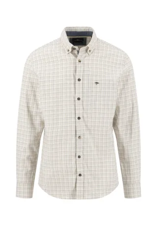 Fynch Hatton - Kariertes Freizeithemd beige - Gr. - M