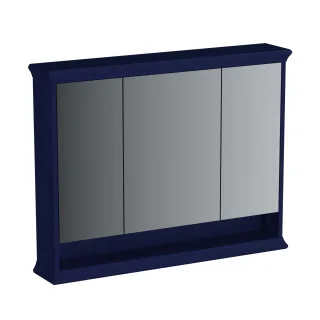 VitrA Valarte LED-Spiegelschrank 98 cm 3 Türen Stahlblau (Lack),65794 65794