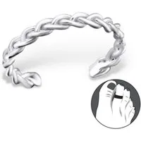 Order & Smile Schmuck Zehenring Zehenring Silber 925: Zehring geflochten, gestempelt