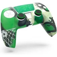 Hama Konsolen-Tasche Silikon Grip Skin Soccer für Sony PS5 Controller, Schutz-Hülle Cover Case Gel Anti Rutsch Ergonomisch Schutz Pad Folie