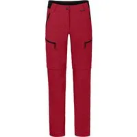 Bergson Outdoorhose PORI Zipp-Off Damen Wanderhose, robust, elastisch, Kurzgrößen, rot