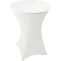 ESTEXO Stehtischhusse Stretch Stehtisch Ø 60 cm Tisch Husse Bistrotisch Weiß