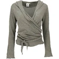 Guru-Shop Longsleeve Wickelshirt, Baumwollstrick Pullover,.. alternative Bekleidung