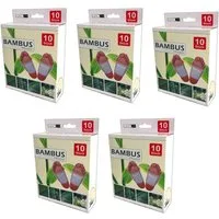 HAC24 Fixierpflaster Bambus Pflaster Fußpads (50 Stück) mit Baumessig und Turmalinpulver