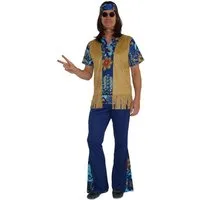 Maylynn Hippie-Kostüm Hippie Kostüm Herren 70er Jahre Herren Retro - Lecam