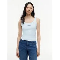 Tommy Jeans Trägertop TJW SLIM SCRIPT RIB TANK Baumwollmischung, slim fit, in gerippter Struktur, Logoschriftzug