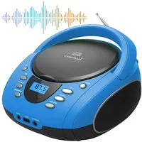 Cyberlux CL-710 tragbarer CD-Player (CD, Kinder CD Player tragbar, Boombox, Musikbox, FM Radio mit MP3 USB)