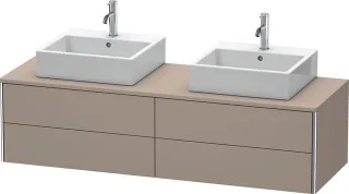 Duravit XSquare Konsolenwaschtischunterbau wandhängend Basalt Matt 1600x548x400 mm - XS4917B4343 XS4917B4343