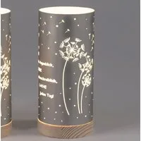 formano Tischleuchte Sprüche, LED, mit Timerfunktion, Grau, Sprüche, H: 20cm