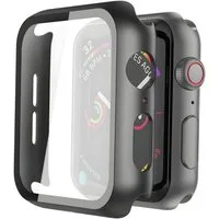 AVANA Smartwatch-Hülle für Apple Watch Series 6 5 4 SE 40mm / 44mm Hülle Schutzhülle Case 360, Full-Cover, Glas Displayschutz, Schwarz