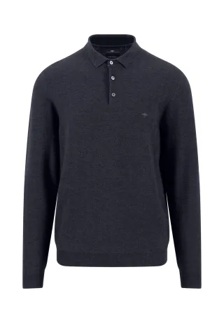 FYNCH-HATTON - Polo, Merino, structure*RWS navy - Gr. - L