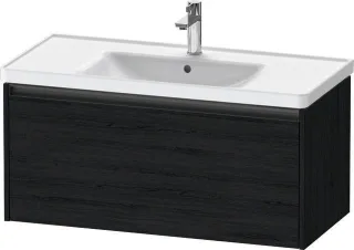 Duravit Ketho.2 Waschtischunterbau wandhängend Eiche Schwarz Matt 984x455x440 mm - K25084016160000 K25084016160000