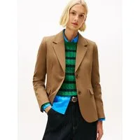 Tommy Hilfiger Longblazer TIMELESS WOOL REG STRT SB BLAZER mit Wolle