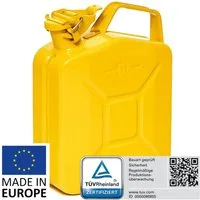 BW Benzinkanister Metall Kraftstoffkanister 5 Liter (nach NATO Standard, Made in Europe), TÜV-geprüft und UN-Zulassung