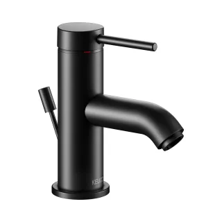 Keuco IXMO Soft Black Selection Einhebel-Waschtischmischer 60, mit Ablaufgarnitur, schwarz matt 59504372000