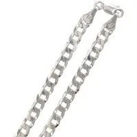 NAHLE Panzerkette 925 Silber Kette 5mm breit 55cm 65cm Panzerkette Collierkettchen (1-tlg., inkl. Schmuckbox)